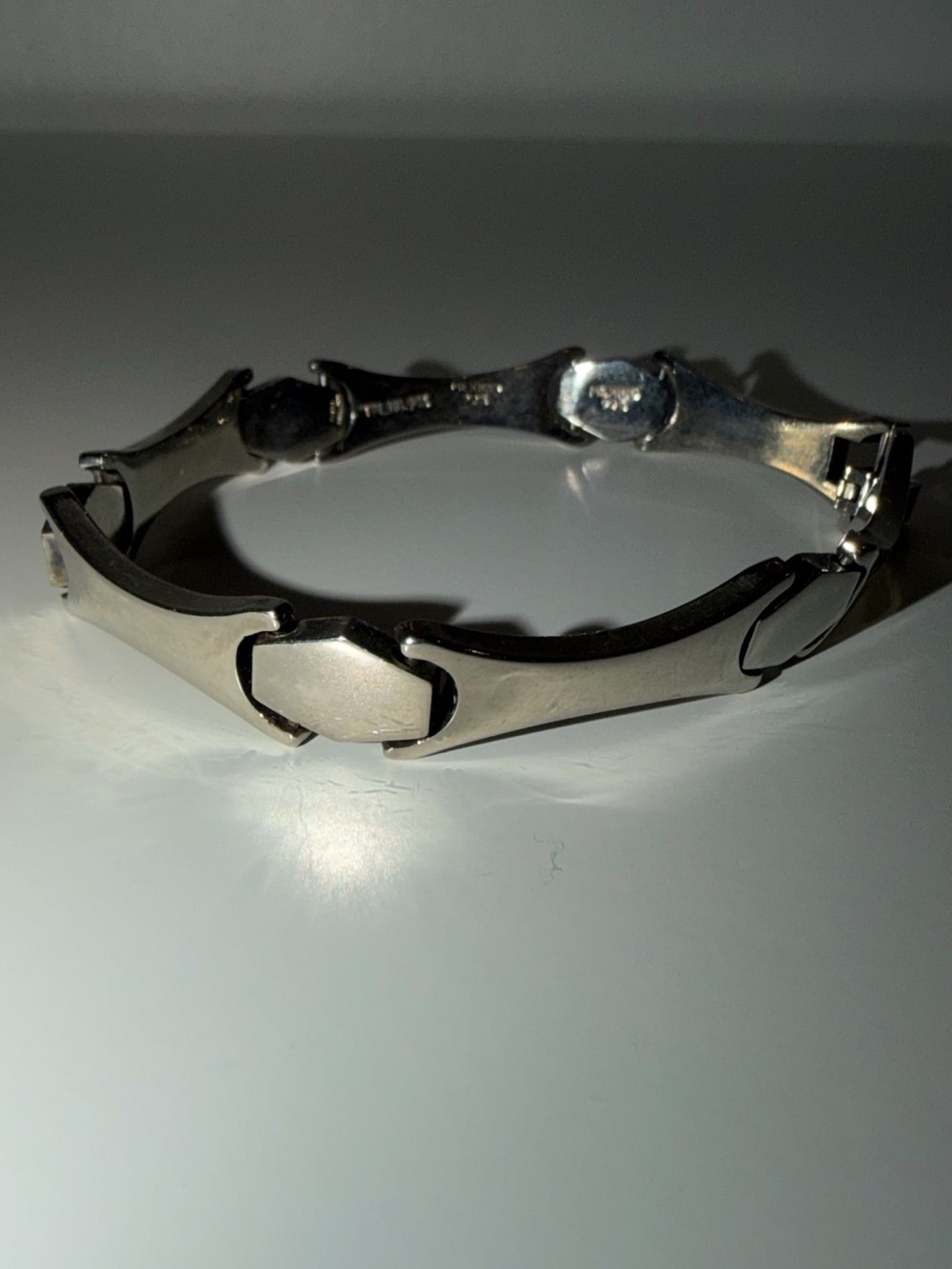 Sterling Silver 925 Mexico Shiny Link Bracelet